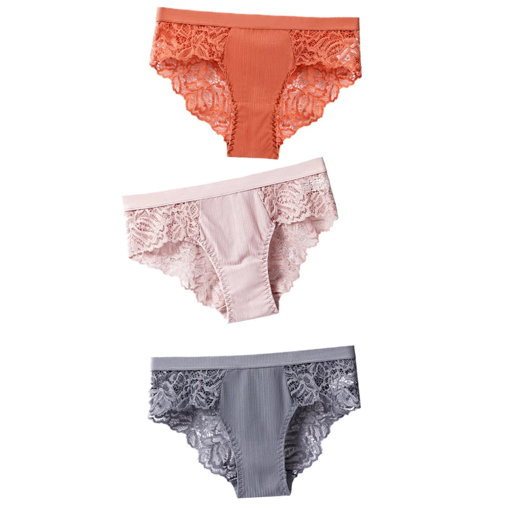 3 Pcs Cotton Panties Sexy Panty Briefs Lace Panties Women Underwear Lingerie Panties for Female Ladies Floral Pantys Underpants - Image 20