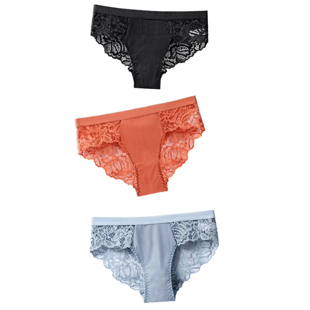 3 Pcs Cotton Panties Sexy Panty Briefs Lace Panties Women Underwear Lingerie Panties for Female Ladies Floral Pantys Underpants - Image 5