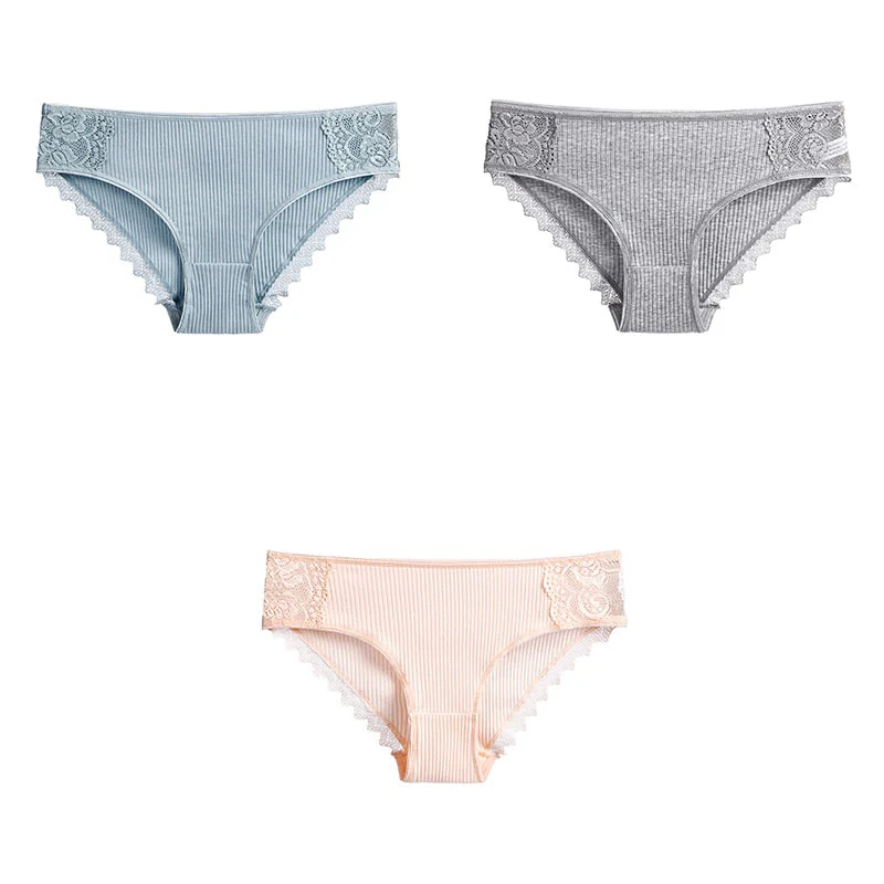 3 Pcs Cotton Women's Panties Lace Underwear High Quality Soft Breathable Female Briefs Underwear For Woman Lingerie New BANNIROU - Image 9