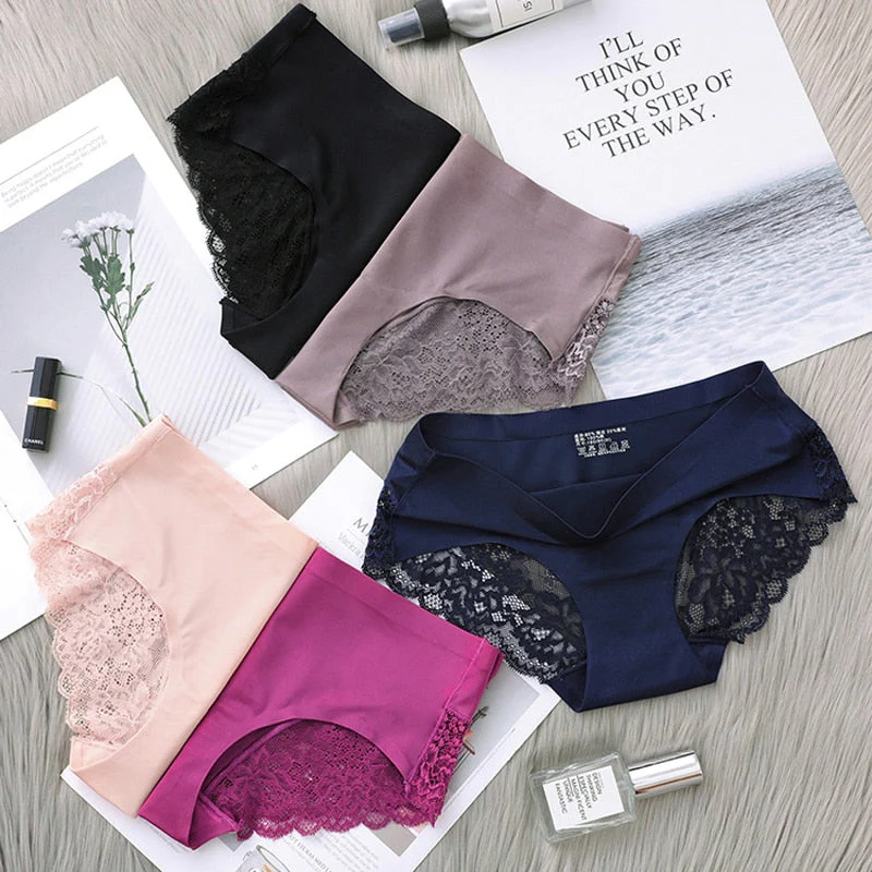 7Pcs Women's Pants exy Panties 2022 Women's Iace lingerie Solid Color Seamless briefs Mid-Rise Briefs Woman cotton underwear - Image 13