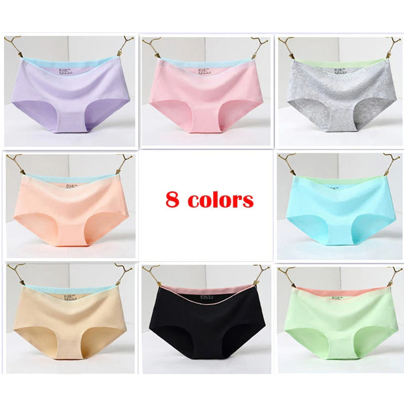 8Pcs Briefs for Women fashion sexy woman panties Solid seamless underpants  cpanties for women cotton underwear girl knickers - Image 3