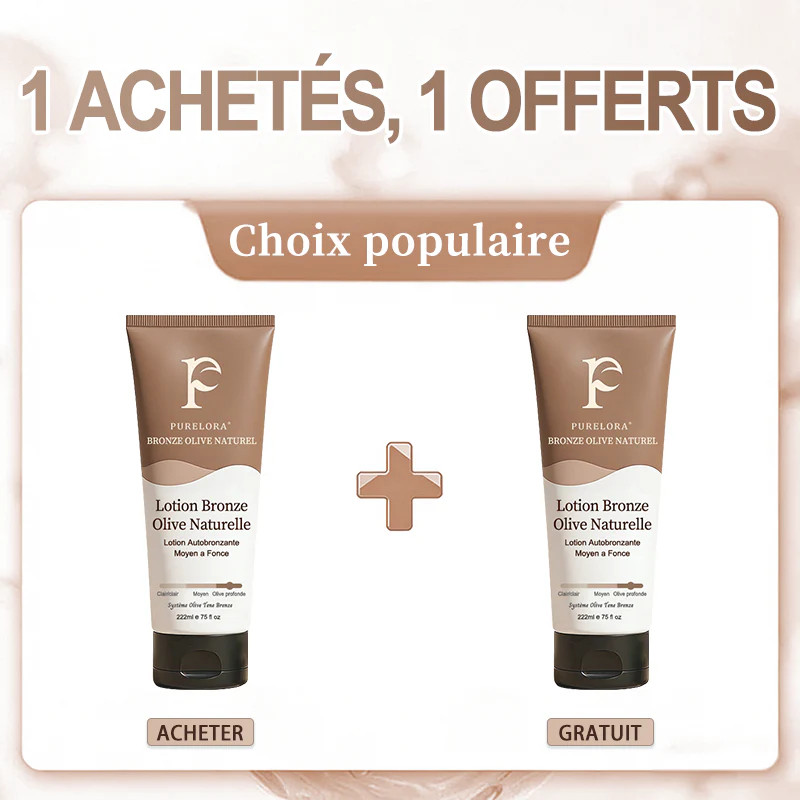 🇫🇷Purelora® Natural Olive Bronze Self Tanner Lotion Corps – Éclat progressif sans soleil, application uniforme, sans sous-ton orangé, hydratation intense, végan et cruelty-free - Image 13