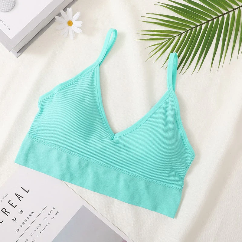 Women Sexy Crop Tops Tube Top Female Streetwear Sleeveless Camis Seamless Sports Lingerie Tee Bra Crop Top Bandeau Top Tank - Image 17