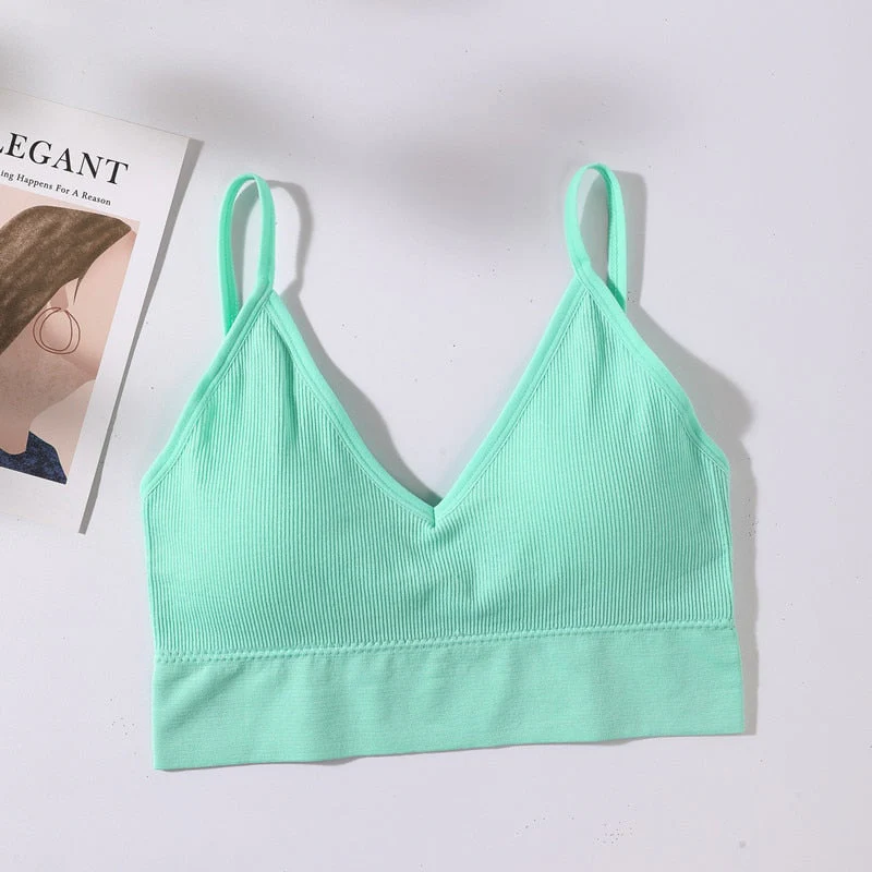 Women Sexy Crop Tops Tube Top Female Streetwear Sleeveless Camis Seamless Sports Lingerie Tee Bra Crop Top Bandeau Top Tank - Image 29
