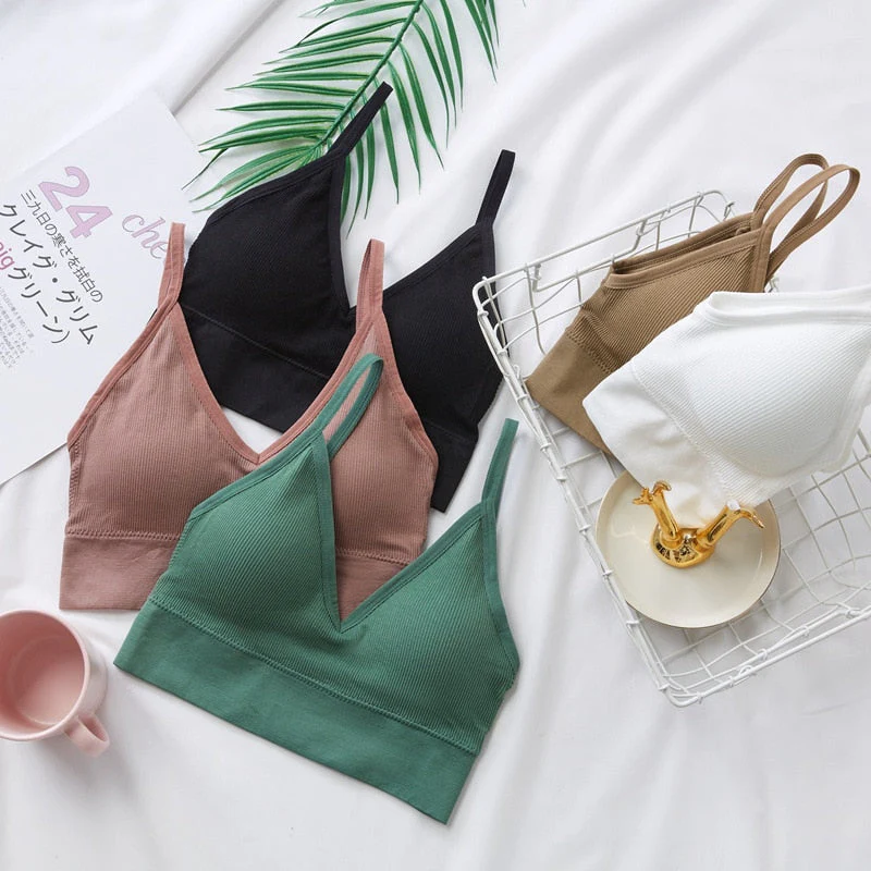 Women Sexy Crop Tops Tube Top Female Streetwear Sleeveless Camis Seamless Sports Lingerie Tee Bra Crop Top Bandeau Top Tank - Image 32