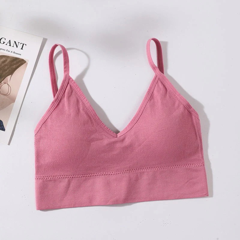 Women Sexy Crop Tops Tube Top Female Streetwear Sleeveless Camis Seamless Sports Lingerie Tee Bra Crop Top Bandeau Top Tank - Image 6
