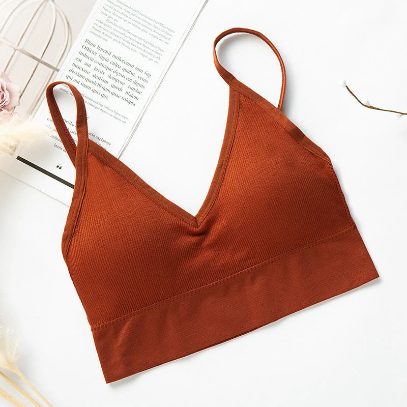Women Sexy Crop Tops Tube Top Female Streetwear Sleeveless Camis Seamless Sports Lingerie Tee Bra Crop Top Bandeau Top Tank - Image 7