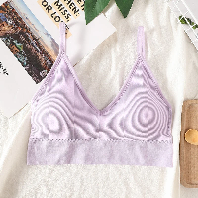 Women Sexy Crop Tops Tube Top Female Streetwear Sleeveless Camis Seamless Sports Lingerie Tee Bra Crop Top Bandeau Top Tank - Image 9